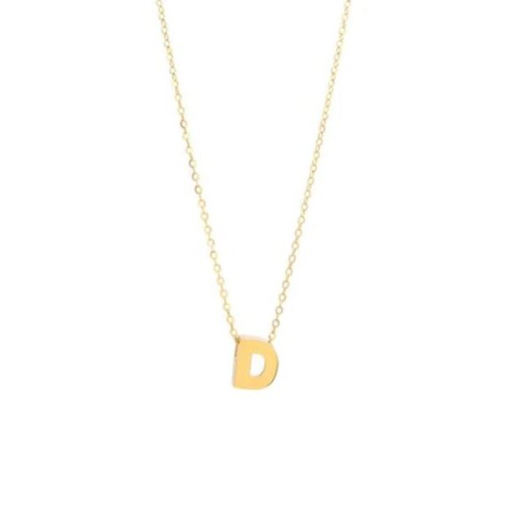 14K GOLD D INITIAL NECKLACE